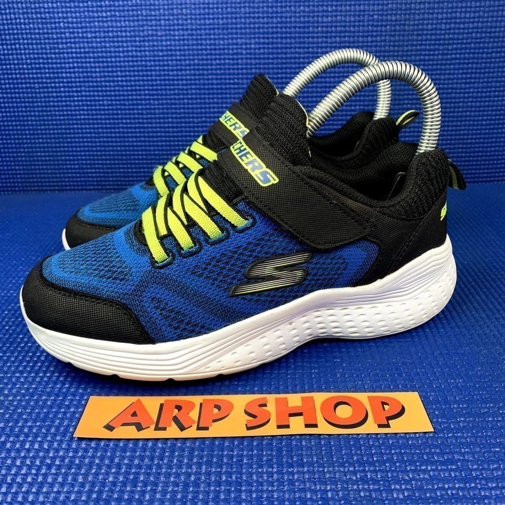 SKECHERS Kids-Boys  Size 3 Black/Grey/White Running Shoes Sneakers SN 97546L